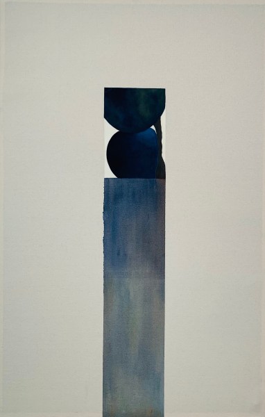 Sarah Almehairi Blueberry, 2019 Acrylic on canvas 140 x 90 cm 55 1/8 x 35 3/8 in