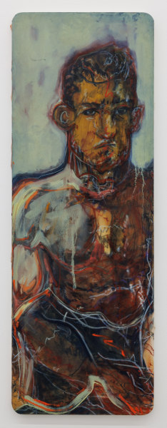 Malik Thomas Jalil Kydd Former constant love, 2024 Oil and pastel on cotton 153 x 54 cm 59 1/2 x 21 3/4 in