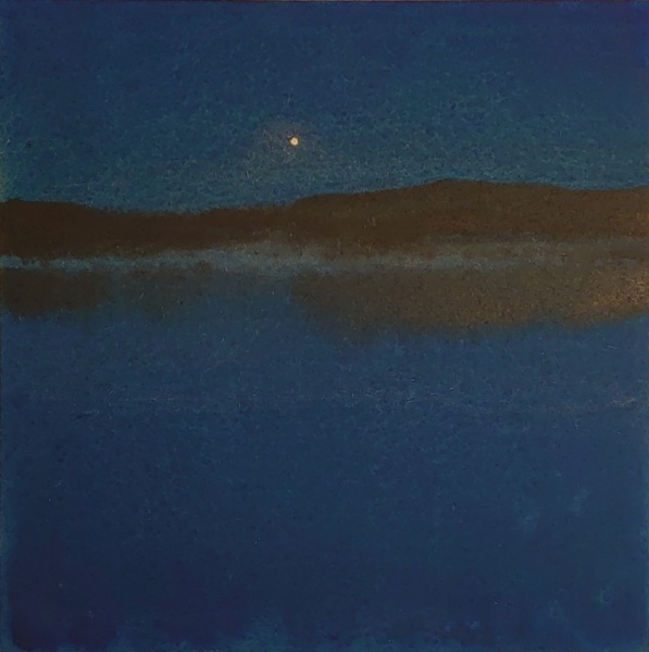 Herman Lohe, Full Moon over the Lake, 2022