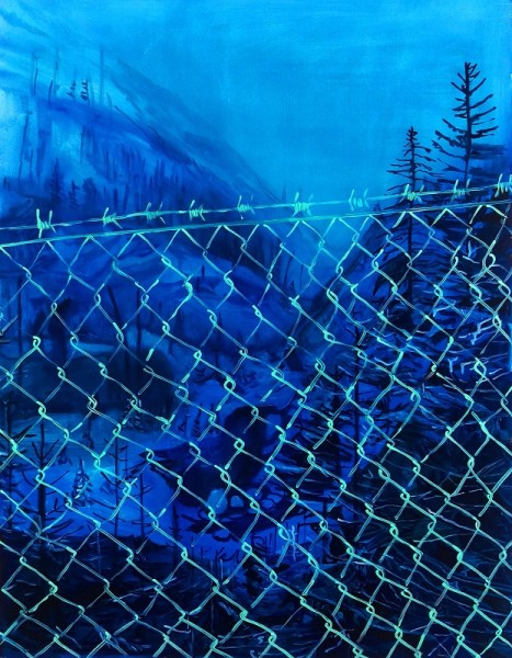 Lucy Smallbone, Blue Fence, 2017
