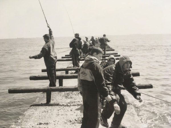 Nicholas Hopkins, Boys Fishing, afternoon 26th April 2003