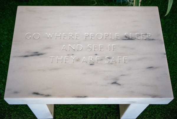 Jenny Holzer, Selections from Survival; Go Where People Sleep, 2006