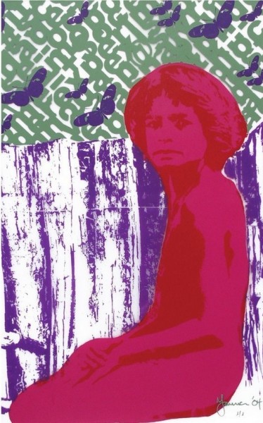 Yanna Soares Pink Boy, 2004 Ink over translucent plexiglass 39 x 26 inches 99.1 x 66 cms