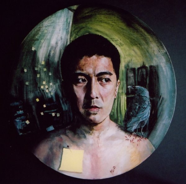 Tze Chun Self Portrait, 2006 Oil on circular canvas 24 inches 61 cms
