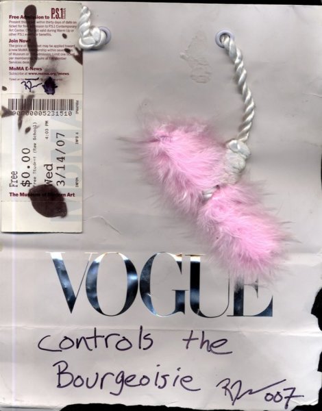 Robert Dimin, Vougue controls the Bourgeoisie, 2007