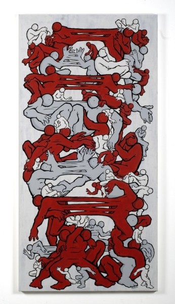 Patrick Smith Large Configuration 6, 2007 Acrylic and enamel on canvas 36 x 72 inches 91.4 x 182.9 cms