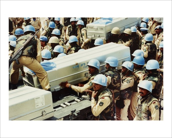 Dan Eldon, Pakistani Troops and Coffins of Their Comrades, 1993