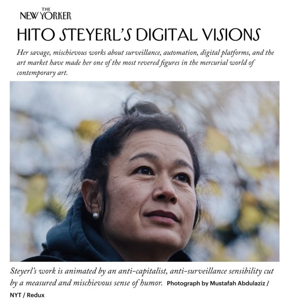 Hito Steyerl’s Digital Visions by Merve Erme in The New Yorker