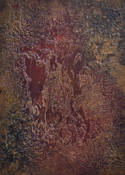 Roger Holtom, Magma, Mixed media on board, 82 x 60.5 cm, 2018