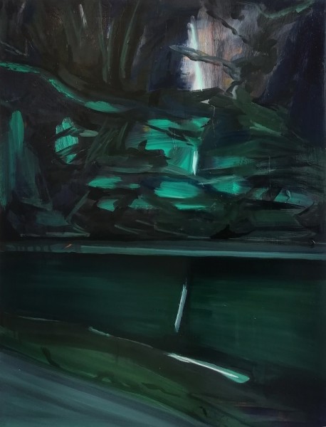 Lucy Smallbone, Split, Oil on board, 80x 60 cm, 2018