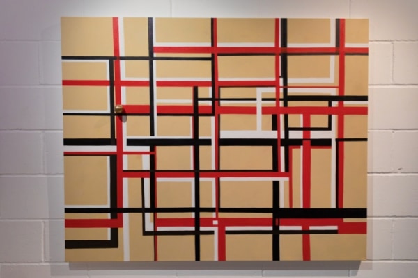 Karen Tronel Access Only Oil on canvas and mixed media 150 x 120 cm 59 1/8 x 47 1/4 in