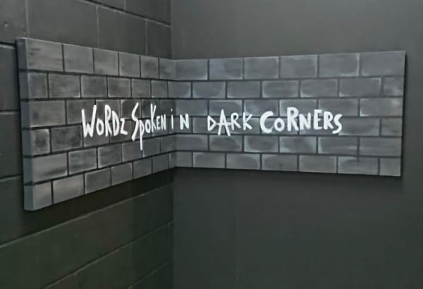 Karen Tronel Words Spoken in Dark Corners Acrylic on canvas (a pair) 122 x 61 cm 48 1/8 x 24 1/8 in (each)