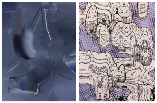 Left: Nathan Schiel, Cabin, 2011 Right: Brian Fekete, Serotonin Serenade, 2010