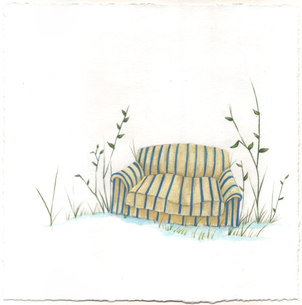 Jaclyn Mednicov, Striped Couch, 2010
