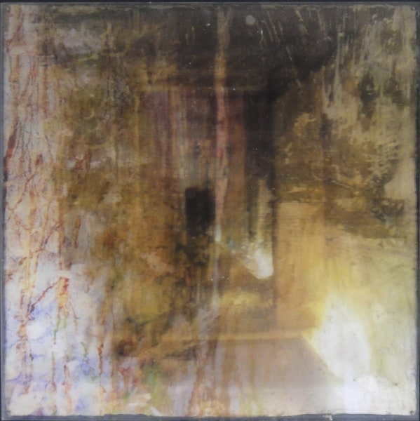 Dorothy Simpson Krause, Mingled Measure, 2010, lenticular print with encaustic, 14 x 14 in.