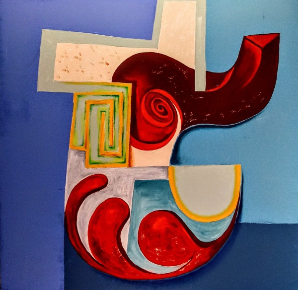 Brian Fekete Minoan Summer 2020 oil on canvas 40 x 40 in.