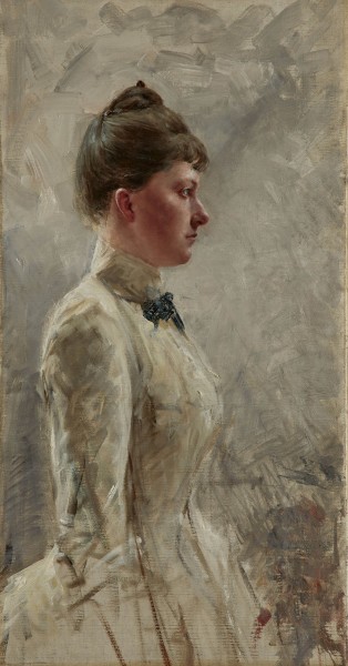 Josef Engelhart, Lady in a White Dress