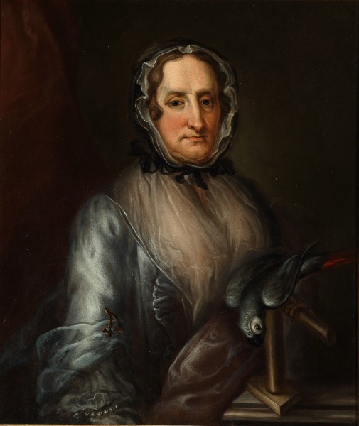 Nathaniel TUCKER, A LADY WITH A PARROT, c. 1770