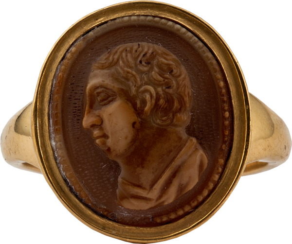 Cameo Ring of a Man in Profile