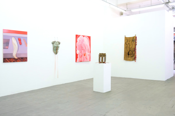 Left to right: Emily Mannion, Becky Tucker (sculptures), Emily Platzer and Emily Moore