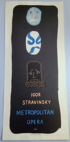 David Hockney, Hand Signed Igor Stravinsky: Metropolitan Opera, 1981