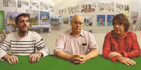 David Hockney, JP, JM, JW, In The Studio, 2015