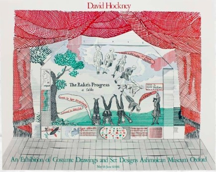David Hockney, David Hockney Original Poster 'The Rake's Progress Ashmolean', 1981