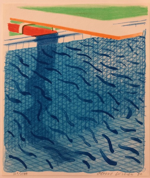 David Hockney, Pool Made with Paper and Blue Ink for Book, 1980