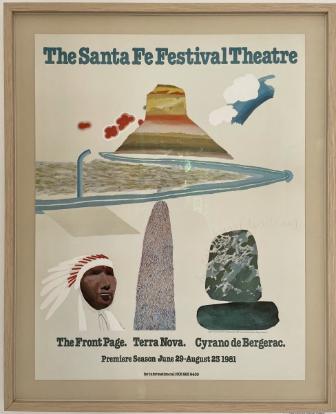 David Hockney, Hand Signed 'The Santa Fe Festival Theatre', 1981