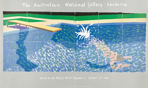 David Hockney, A Diver, Australian National Gallery, Canberra., 1982