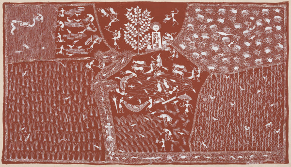 Jivya Soma Mashe , Untitled (The Rice Harvest)