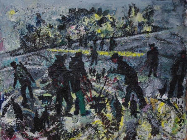 John R Bradley Winter Meet acrylic £1000 Judge's Choice Selected by Kristian Day Independent Gallerist & Curator