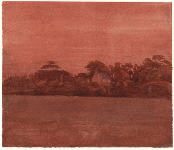 Greg Becker ARWS House on the Downs watercolour on paper Frame: 46 x 42cm £690