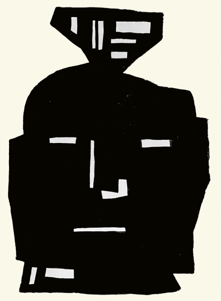 Gerry Baptist RWS RE Guardian Head acrylic 120 x 90cm £1200