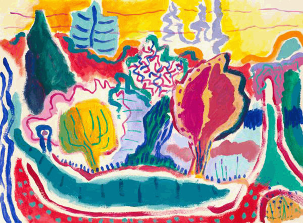 Gerry Baptist RWS RE Path to the Honeysuckle Arch acrylic 56 x 76cm £1950
