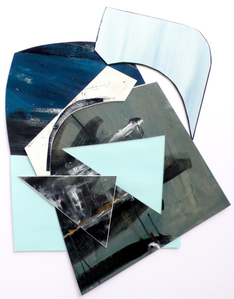 Lisa Traxler In the Depth acrylic & thread constructed collage Frame: 81 x 65cm Artwork: 70 x 54cm