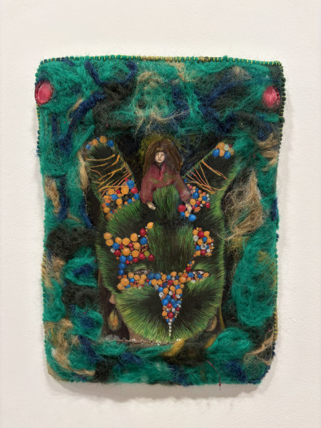 Olive Haigh A Little Green mixed media Unframed Artwork: 26 x 19cm