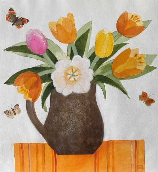 Jill Leman, Tulips & Butterflies