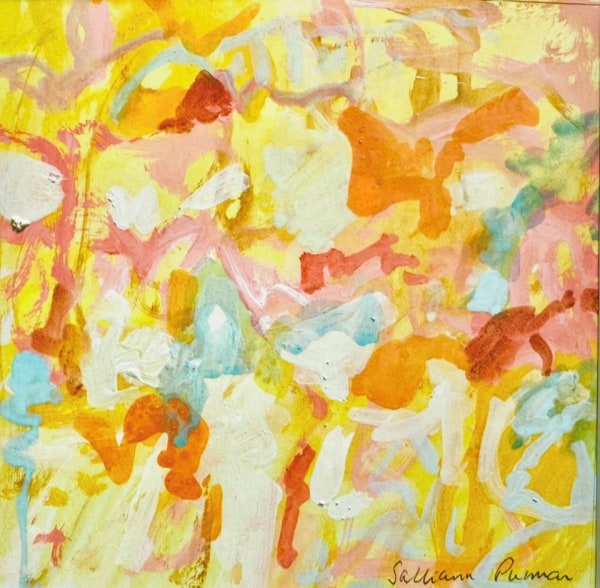 Salliann Putman Dancing in the Studio watercolour Unframed and Mounted Artwork: 20 x 20