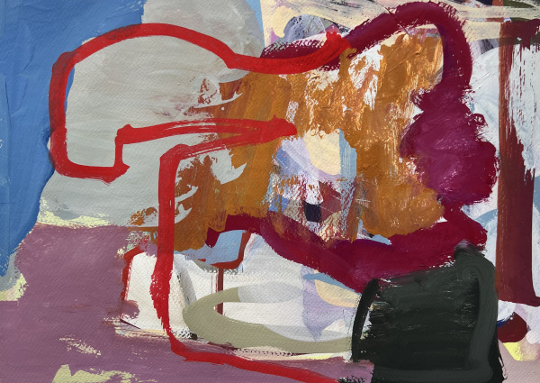 Julie D. Cooper Squall gouache Framed Frame: 29 x 41cm