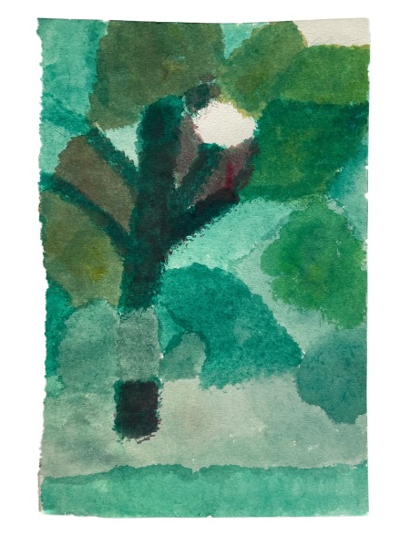 Lucy Gogoliuk Light Through the Tree watercolour Unframed Artwork: 14 x 21cm