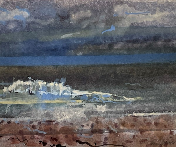 Francis Bowyer Incoming Tide watercolour Unframed with window mount Artwork: 18 x 22cm