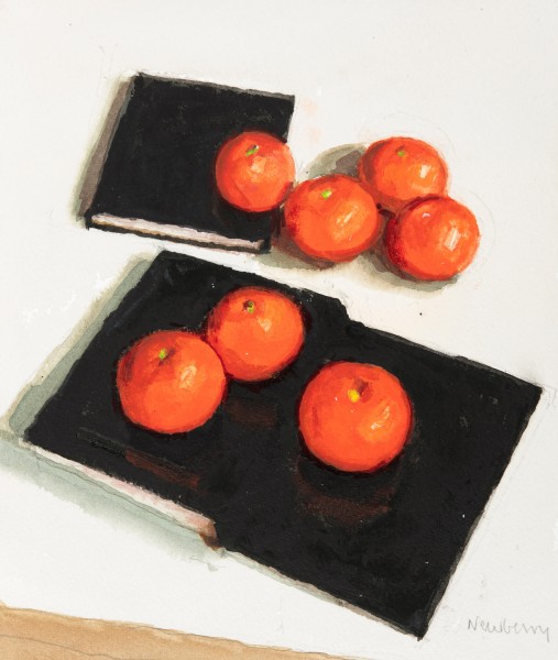 John Newberry Tangerines watercolour Framed Artwork: 29 x 20cm Frame:43 x 37cm