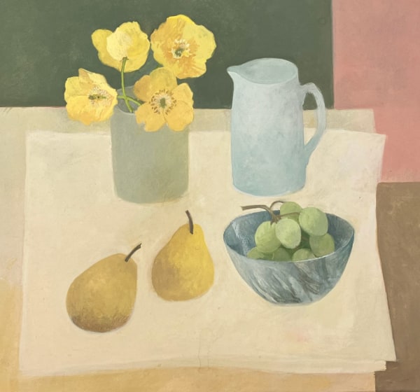 Wendy Jacob, On the Table: Poppies, Pears and Grapes