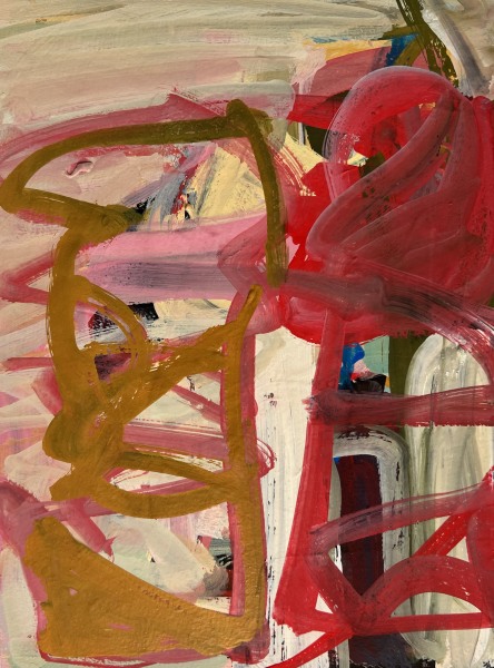 Julie D. Cooper Sandbox gouache Framed Frame: 29 x 23cm