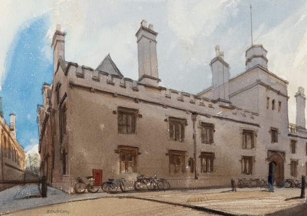 John Newberry Lincoln College, Oxford watercolour Framed Artwork: 17 x 23cm Frame: 38 x 43cm