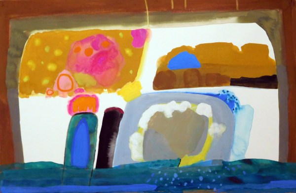 Ann Wegmuller Colours by the Sea gouache Frame: 80 x 110cm Artwork: 60 x 90cm