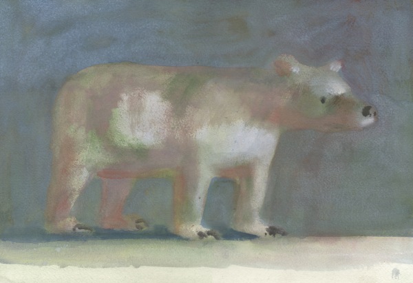 Charles Williams Big White Bear watercolour & gouache Frame: 32 x 42cm Artwork: 28 x 38cm