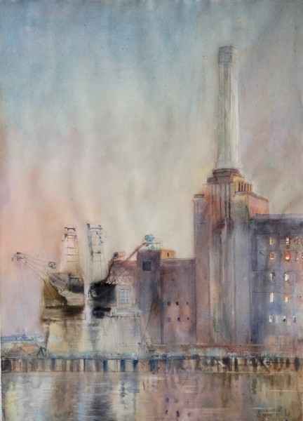 Sophie Knight, Cranes at Work, Battersea Power Station