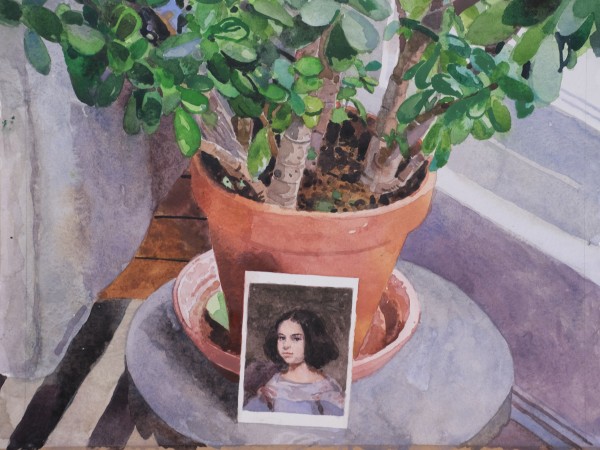 Mark Entwisle Velazquez Postcard watercolour Framed Artwork: 26 x 32cm Frame: 35 x 41cm